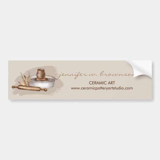 Keramiek Atelier Online Bumpersticker (Voorkant)