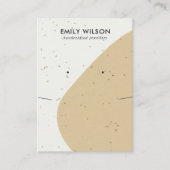 KERAMIEK GEEL OKER GOLF KETTING OORBEL DISPLAY VISITEKAARTJE (Voorkant)