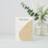 KERAMIEK GEEL OKER GOLF KETTING OORBEL DISPLAY VISITEKAARTJE (Staand voorkant)