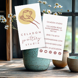 KERAMIEK Keramiekstudio Elegante Handgetekende Pic Visitekaartje