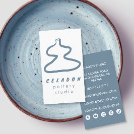 KERAMIEK Keramiekstudio Elegante Handgetekende Pic Visitekaartje