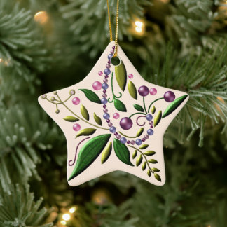 Keramiek - kerstster in Toscane Keramisch Ornament