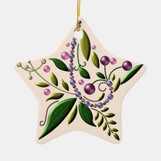 Keramiek - kerstster in Toscane Keramisch Ornament (Voorkant)