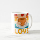 Keramiek Kunstenaar - Aardewerk Liefde Retro Klei Koffiemok (Voorkant rechts)