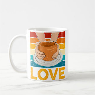Keramiek Kunstenaar - Aardewerk Liefde Retro Klei Koffiemok