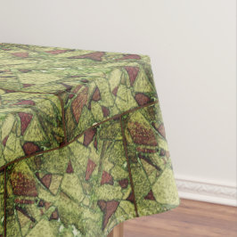 Keramiek met groen geverfde vulkaansteentekening tafelkleed