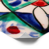 Keramiek met handbeschilderde traditionele uzbek p poster (Hoek)