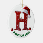 Keramiek ornament met letter h (Rechts)