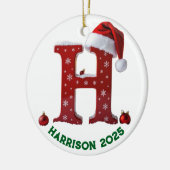 Keramiek ornament met letter h (Links)