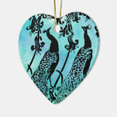 Keramiek ornament Pauw (Links)