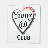 Keramiek ornament Young at Hart Club (Links)