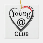Keramiek ornament Young at Hart Club (Voorkant)