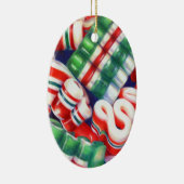 Keramiek Ovaal Lintcandy Ornament (Rechts)