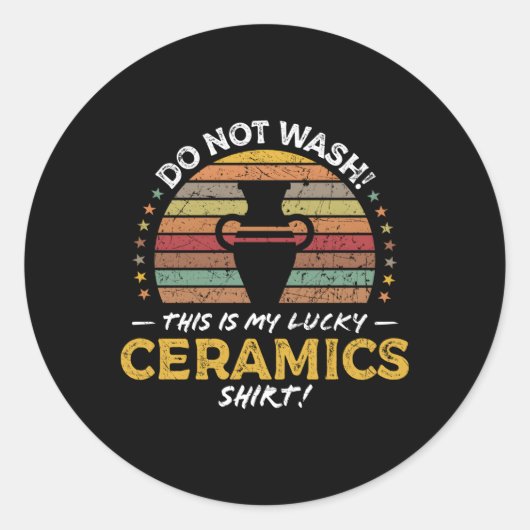 Keramiek Oven Aardewerk Klei Sculptuur Quote Ronde Sticker (Voorkant)