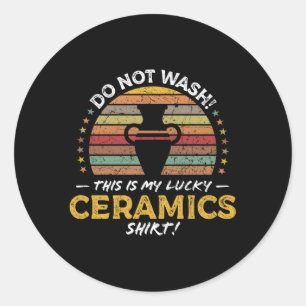 Keramiek Oven Aardewerk Klei Sculptuur Quote Ronde Sticker