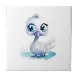 Keramiek tegel badkamer Cute Witte Eend Tegeltje