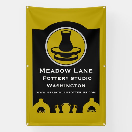 Keramiekstudio Potter Zakelijke Promotie Spandoek (Verticaal)