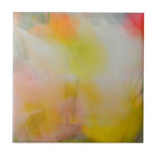 Keramiektegel 4,25" x 4 Abstracte klaprozen Foto Tegeltje