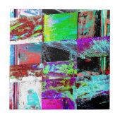 Keramiektegel – Abstract raster Tegeltje (Voorkant)