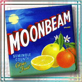 KERAMIEKTEGEL - "Moonbeam Produce" - kratlabel Tegeltje
