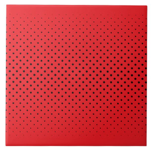 Keramiektegel Rood Zwart Stippen Bold Decor Tegeltje