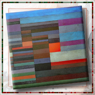 KERAMIEKTEGEL - "Vuur in de avond" - Paul Klee Tegeltje