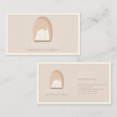 Keramisch aardewerk handgemaakte porseleinen sculp visitekaartje (Voorkant / Achterkant)