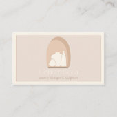 Keramisch aardewerk handgemaakte porseleinen sculp visitekaartje (Voorkant)