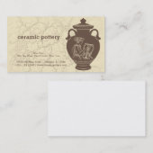 keramisch aardewerk visitekaartje (Voorkant / Achterkant)