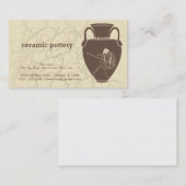 keramisch aardewerk visitekaartje (Voorkant / Achterkant)