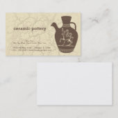 keramisch aardewerk visitekaartje (Voorkant / Achterkant)
