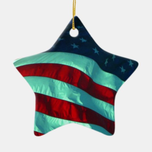 Keramisch-Amerikaans Ornament met de Vlag Ster (Voorkant)