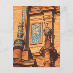Keramisch beeldhouwwerk detail op de Plaza de Espa Briefkaart