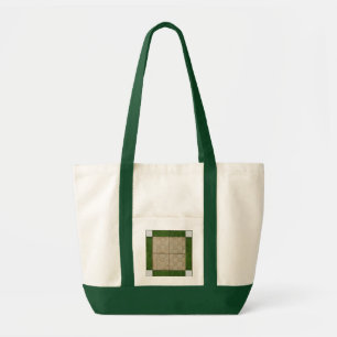 Keramisch betonnen tegels mediterraan patroon tote bag
