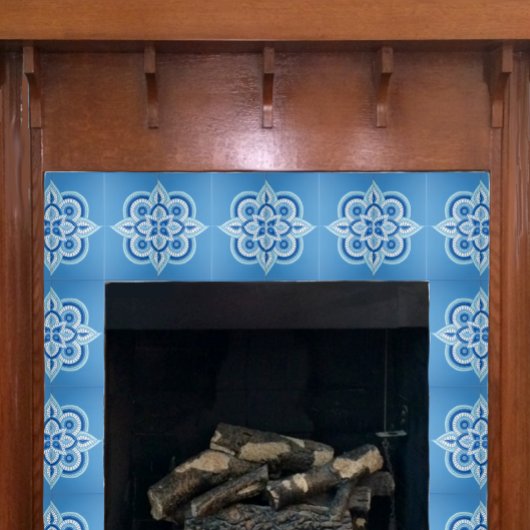 Keramisch blauw en turquoise Tegel Tegeltje