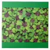 Keramisch element Vier lederen klaver Tegeltje (Voorkant)