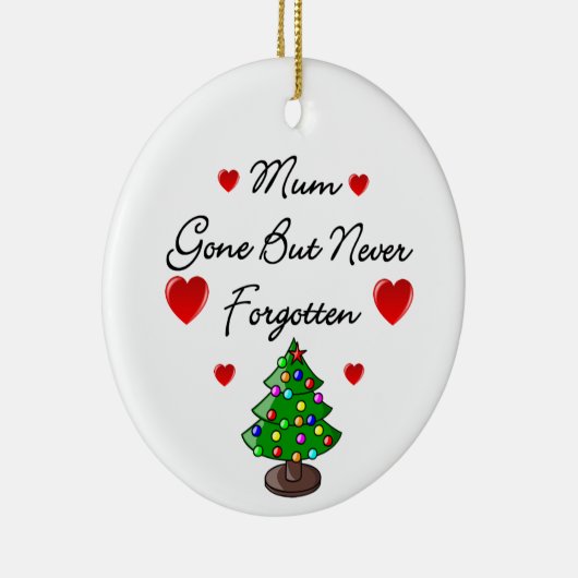 Keramisch gedenkteken met kerstboomversiering keramisch ornament (Rechts)