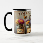 Keramisch gekleurde Mok, vandaag kies ik... Mok (Links)