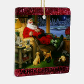 Keramisch Golf Threaded kerstversiering Keramisch Ornament (Rechts)