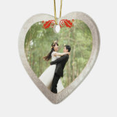 Keramisch hart Faux Silver+Gold Keramisch Ornament (Links)