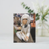 Keramisch Indiaans Briefkaart (Staand voorkant)