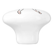 Keramisch kabinet Knob-Ballerina Keramische Knop (Zijkant)