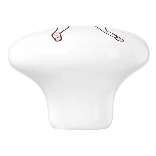 Keramisch kabinet Knob-Ballerina Keramische Knop (Zijkant)