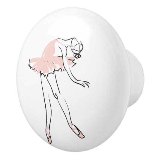 Keramisch kabinet Knob-Ballerina Keramische Knop (Rechts)