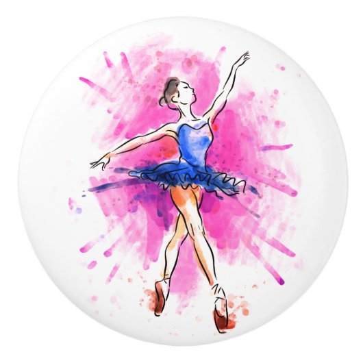 Keramisch kabinet Knob-Ballerina Keramische Knop (Voorkant)