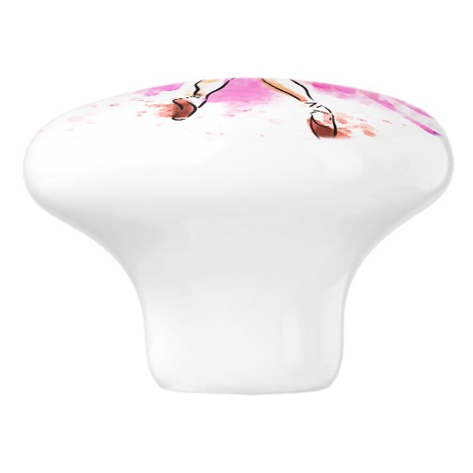 Keramisch kabinet Knob-Ballerina Keramische Knop (Zijkant)