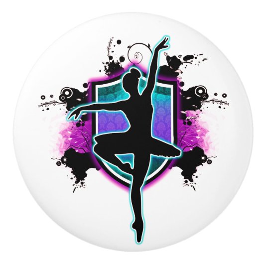 Keramisch kabinet Knob-Ballerina Keramische Knop (Voorkant)