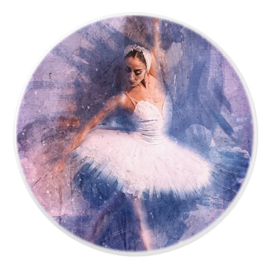 Keramisch kabinet Knob-Ballerina Keramische Knop (Voorkant)