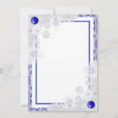 Keramisch kant blauw van Griekenland & sneeuwvlok Kaart (Achterkant)