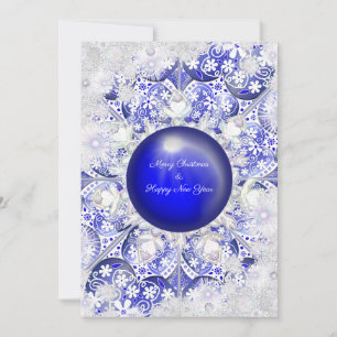 Keramisch kant blauw van Griekenland & sneeuwvlok Kaart